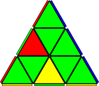 Pyraminx - Última camada - Virar dois meios - Esquerda