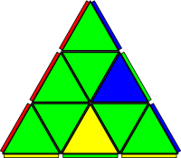 Pyraminx - Última camada - Virar dois meios - Direita
