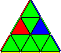Pyraminx - Última camada - Virar dois meios - Topo