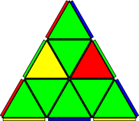 Pyraminx - Última camada - Anti horária - Baixo orientado