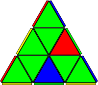 Pyraminx - Última camada - Anti horária - Esquerda orientado