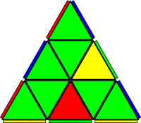 Pyraminx - Última camada - Horária - Esquerda orientado