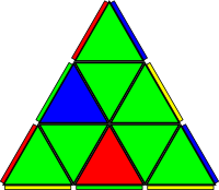 Pyraminx - Última camada - Horária - Direita orientado